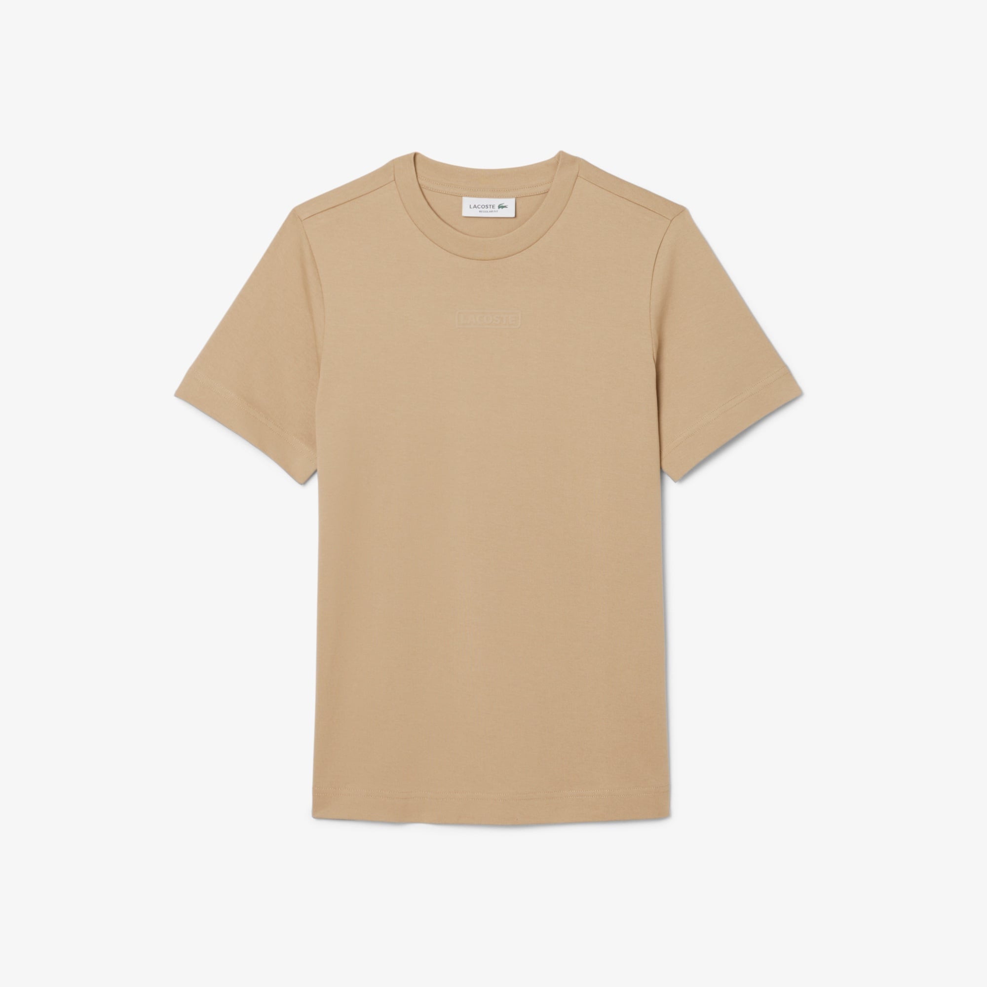 Lacoste Print Cotton Kadın Bej T-Shirt