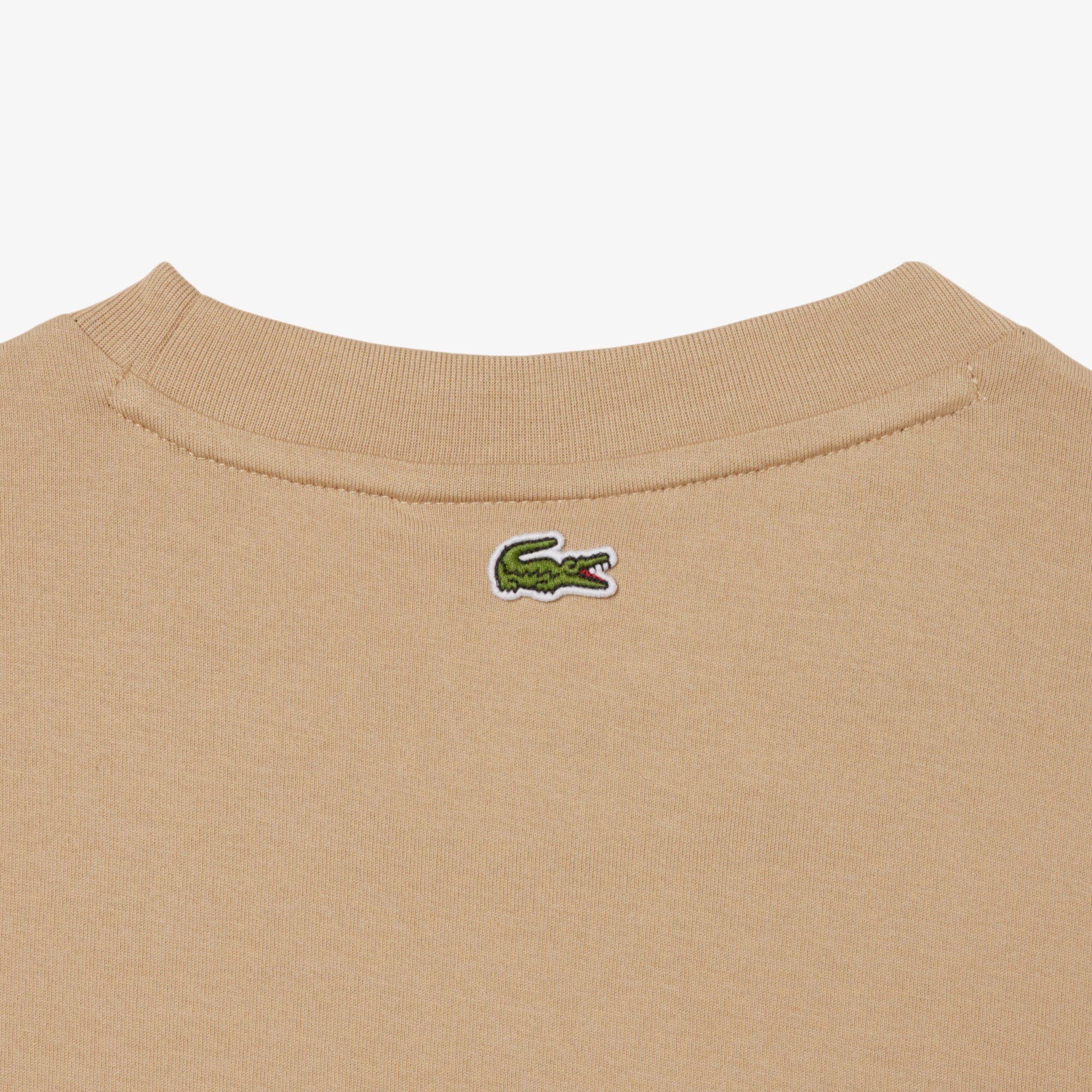 Lacoste Print Cotton Kadın Bej T-Shirt