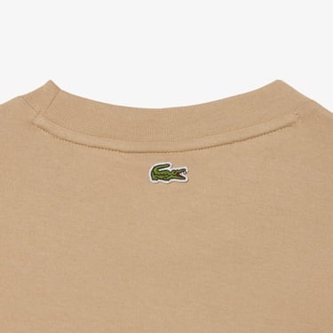  Lacoste Print Cotton Kadın Bej T-Shirt