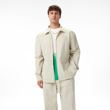  Lacoste x House of SuperStep Regular Fit Erkek Bej Ceket