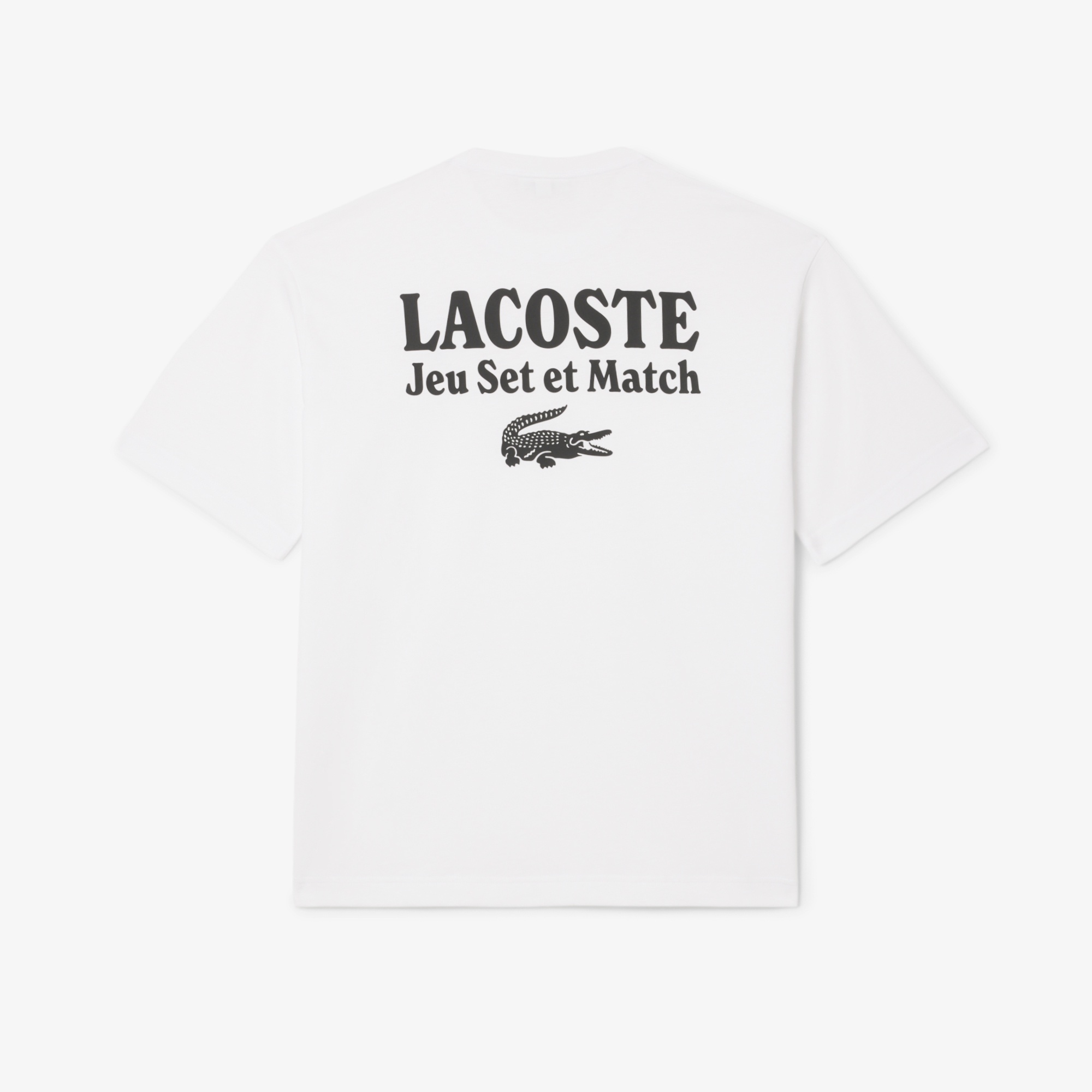Lacoste Heavy Fit Printed Erkek Beyaz T-Shirt