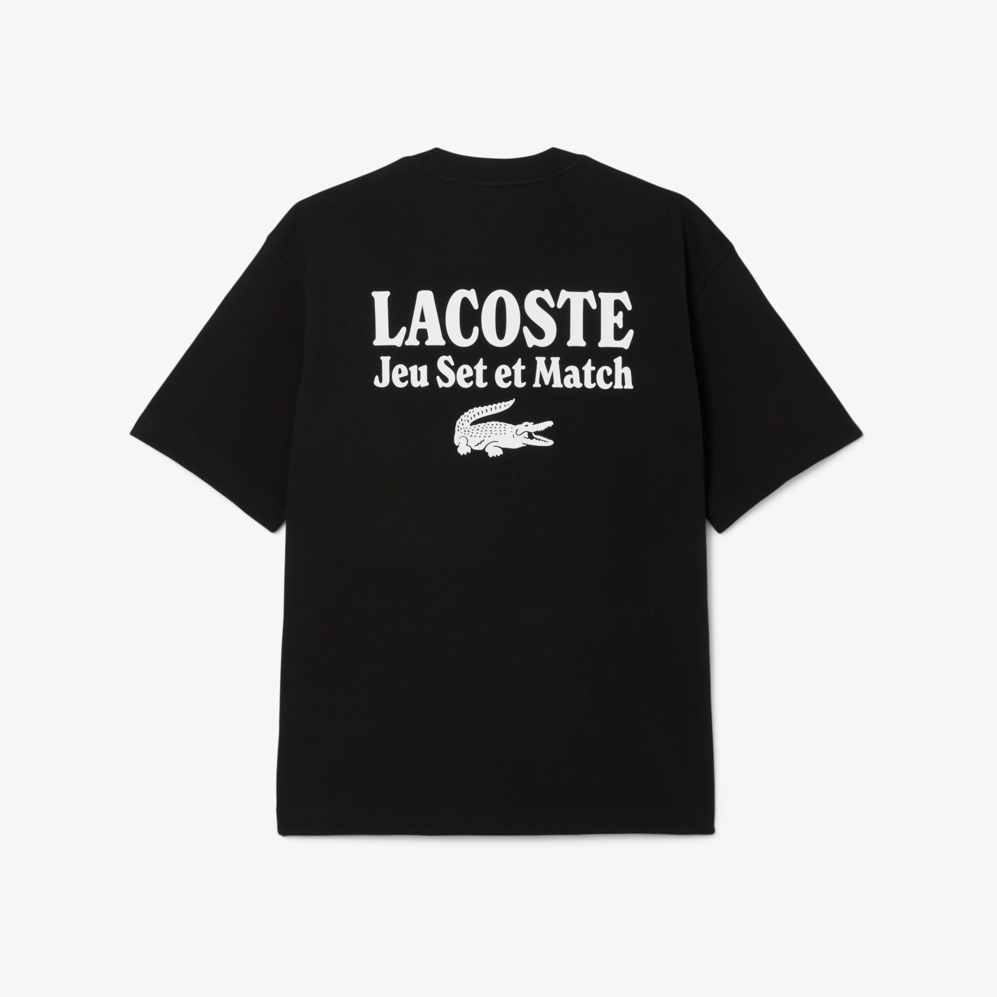 Lacoste Heavy Fit Printed Erkek Siyah T-Shirt