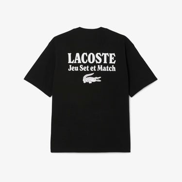  Lacoste Heavy Fit Printed Erkek Siyah T-Shirt
