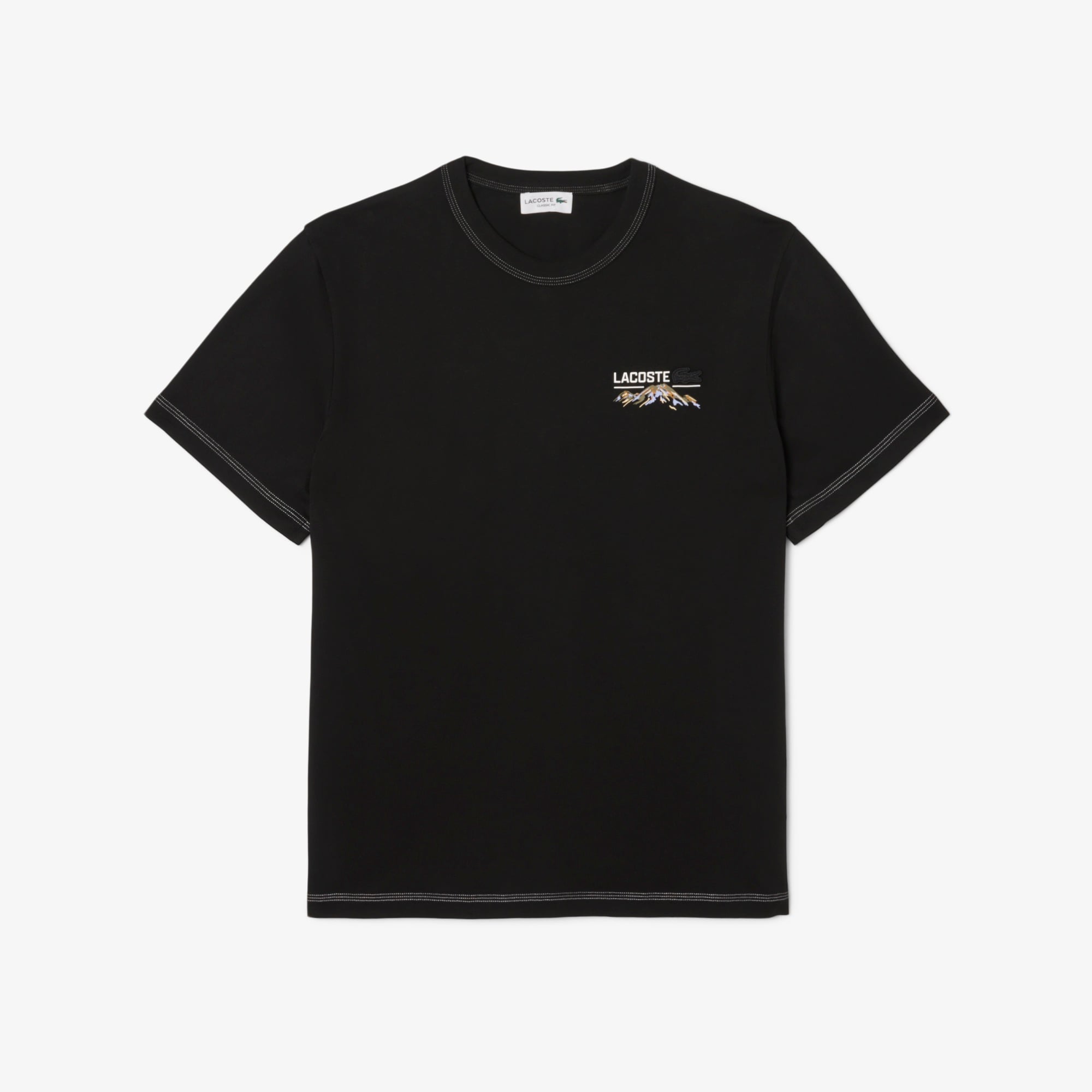 Lacoste Multi Print Erkek Siyah T-Shirt