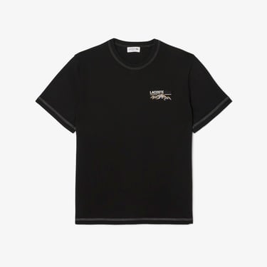  Lacoste Multi Print Erkek Siyah T-Shirt