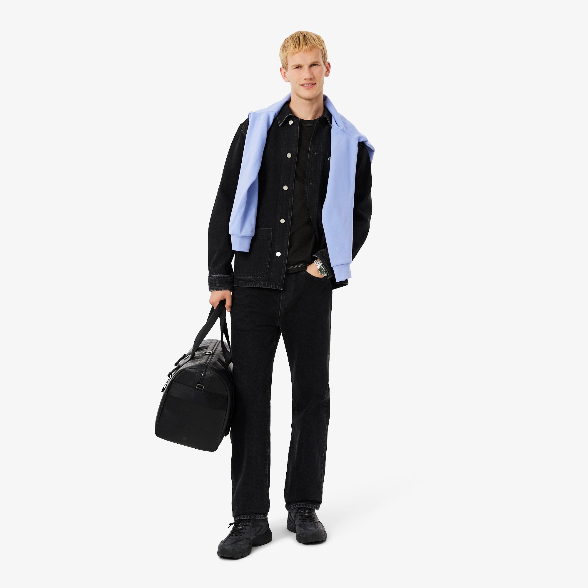 Lacoste Multi Print Erkek Siyah T-Shirt