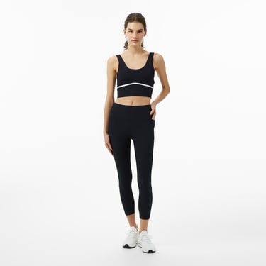  Under Armour Meridian Piped Crop Kadın Siyah Koşu Atlet