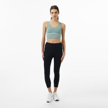  Under Armour Meridian Piped Crop Kadın Yeşil Koşu Atlet
