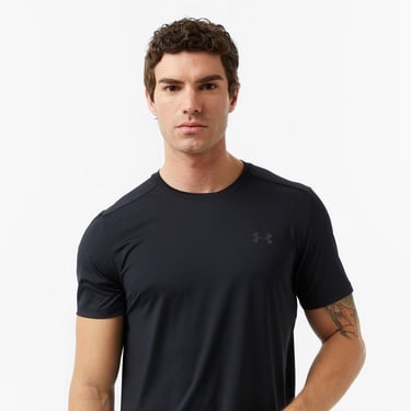  Under Armour Launch Elite Shortsleeve Erkek Siyah Koşu T-Shirt