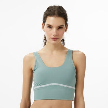  Under Armour Meridian Piped Crop Kadın Yeşil Koşu Atlet