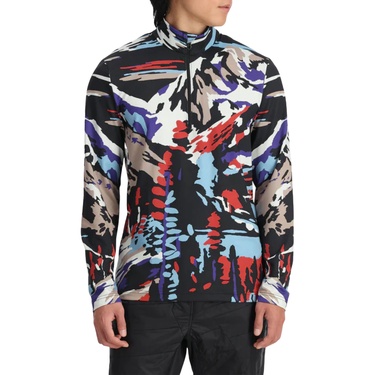  Spyder Podium 1/2 Zip Erkek Mor İçlik Üst