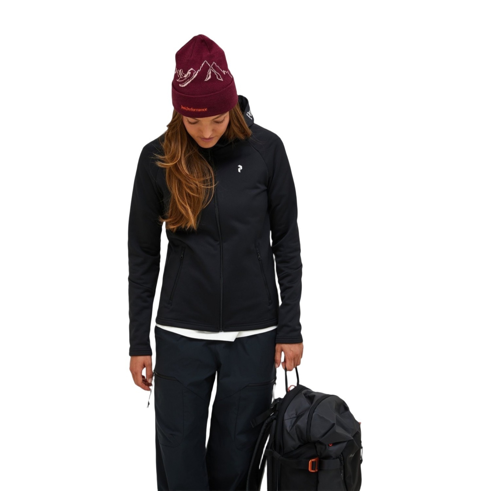 Peak Performance Rider Essentials Zip Hood Kadın Siyah Fleece