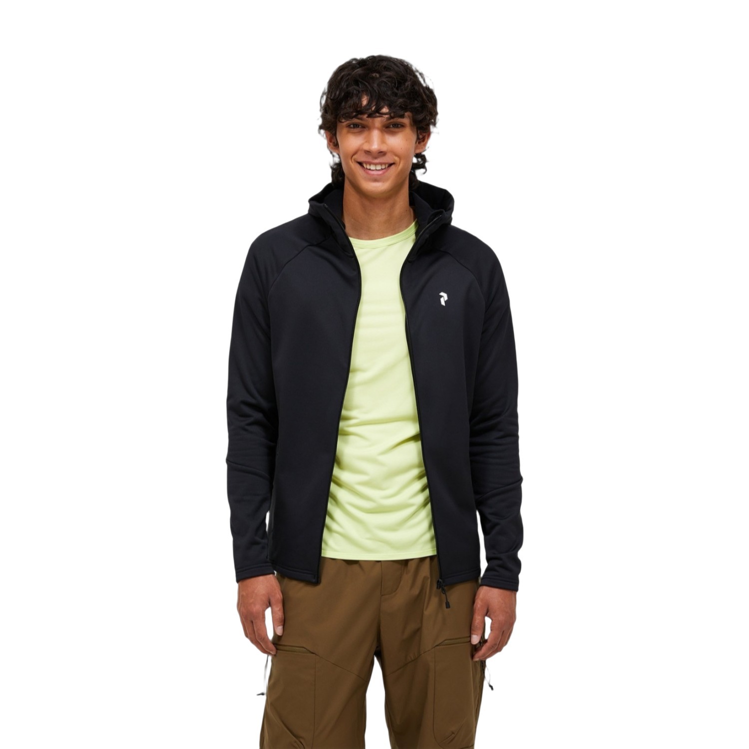  Peak Performance Rider Essentials Zip Hood Erkek Siyah Fleece