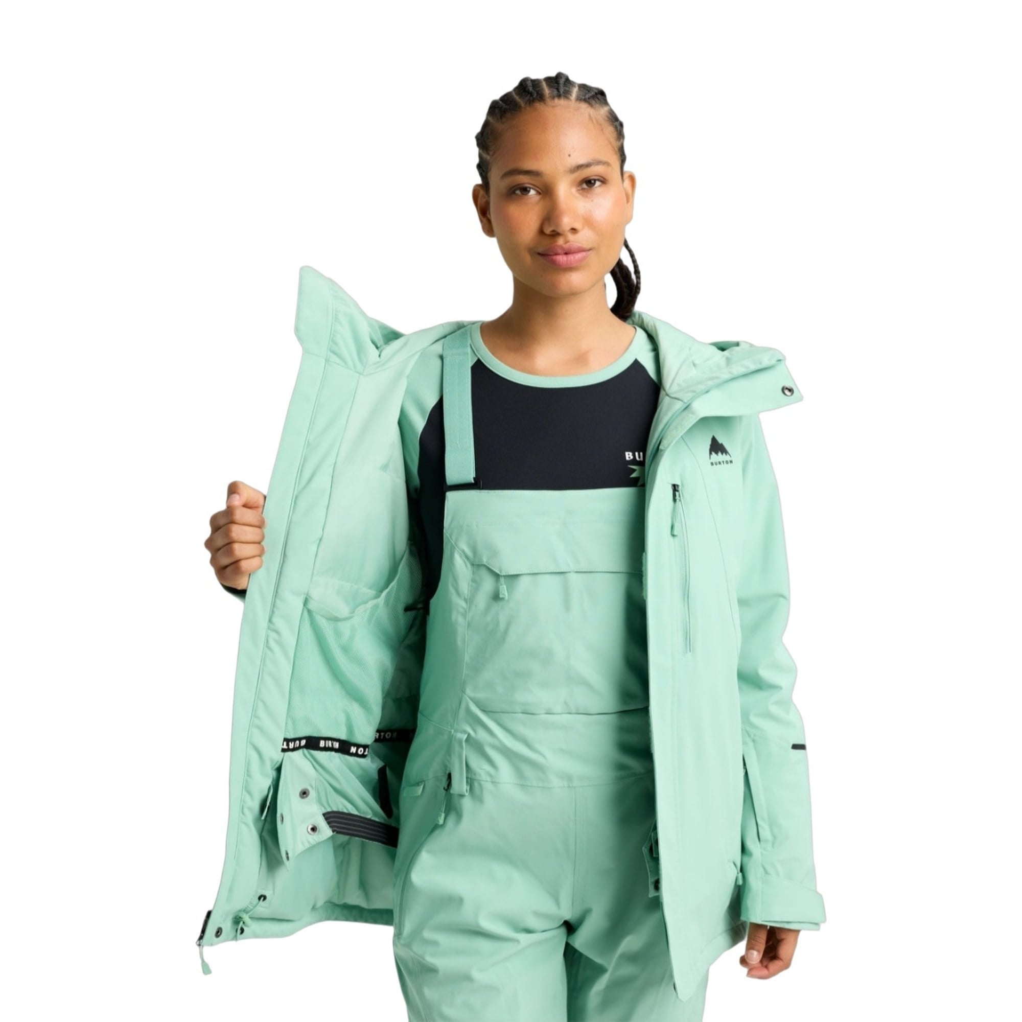 Burton Reserve 2L Ins Stretch Slim Kadın Yeşil Snowboard Ceketi