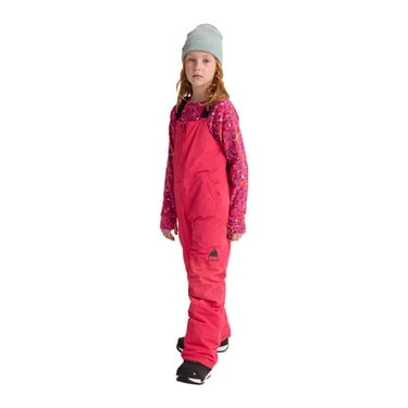  Burton Skylar 2L Bib Pants Unisex Çocuk Pembe Snowboard Pantolonu
