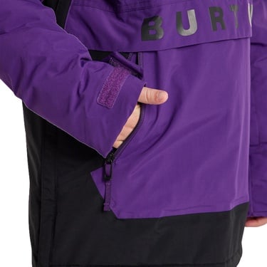  Burton Frostner 2L Anorak Jacket Unisex Çocuk Mor Snowboard Ceketi