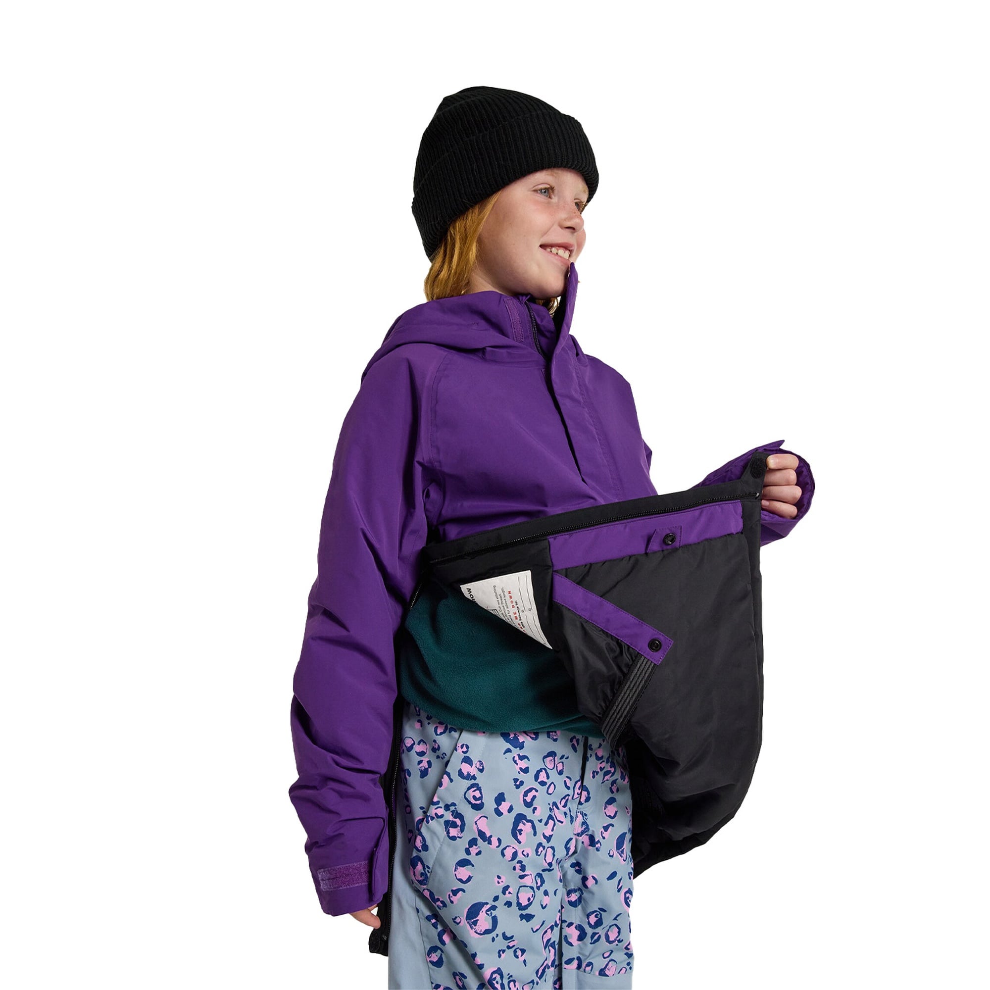 Burton Frostner 2L Anorak Jacket Unisex Çocuk Mor Snowboard Ceketi