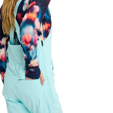  Burton Reserve 2L Stretch Slim Bibs Kadın Yeşil Snowboard Pantolonu