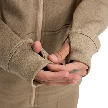  Burton Oak Full-zip Hoodie Erkek Bej Sweatshirt