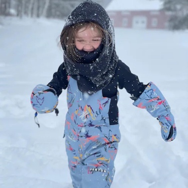  Burton Burke Hood Unisex Çocuk Siyah Kar Maskesi