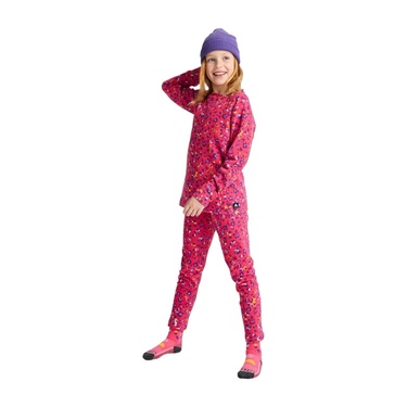  Burton Fleece Base Layer Set Unisex Çocuk Pembe Içlik Set