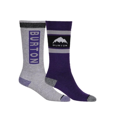  Burton Weekend Midweight Socks (2 Pack) Unisex Çocuk Mor Kayak Çorabi