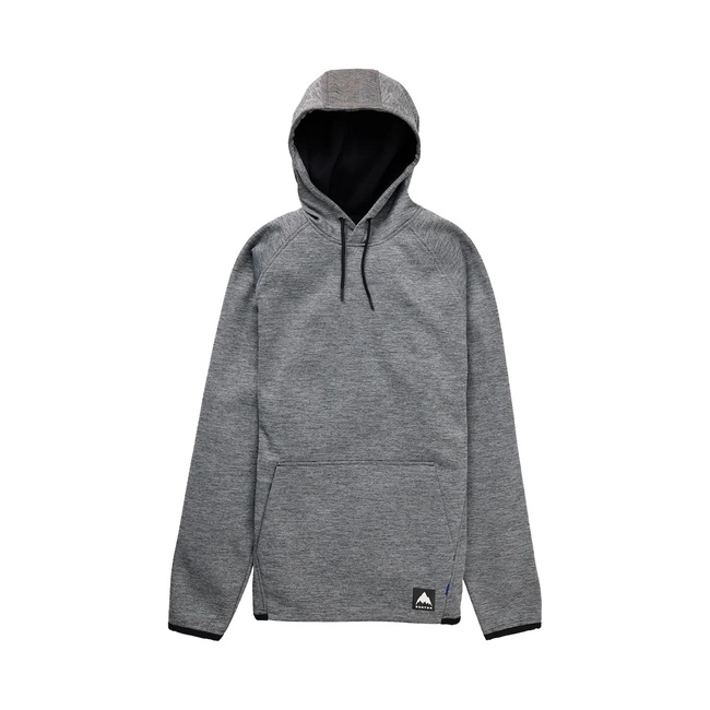 Burton Crown Weatherproof Pullover Fleece Erkek Gri Sweatshirt