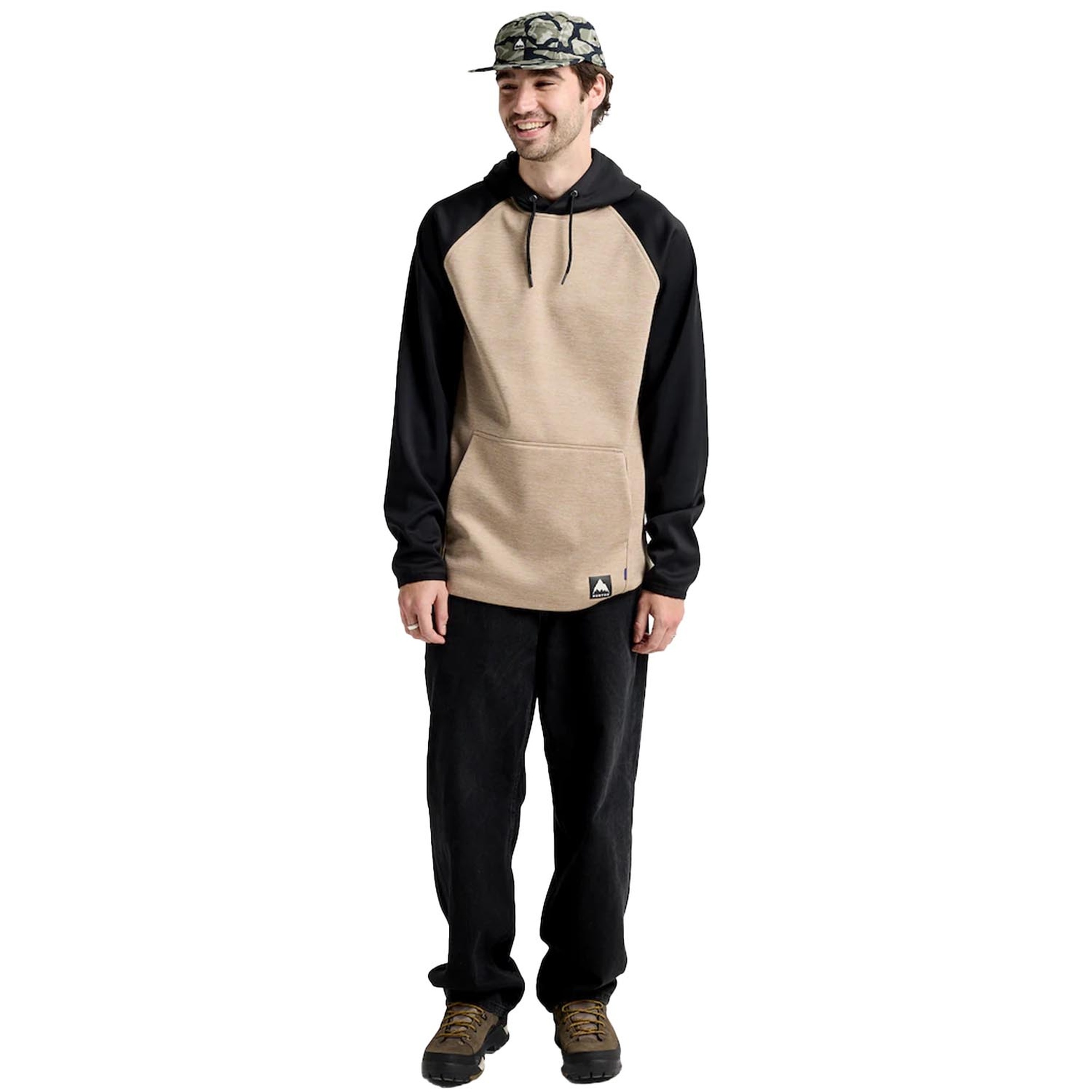 Burton Crown Weatherproof Pullover Fleece Erkek Bej Sweatshirt