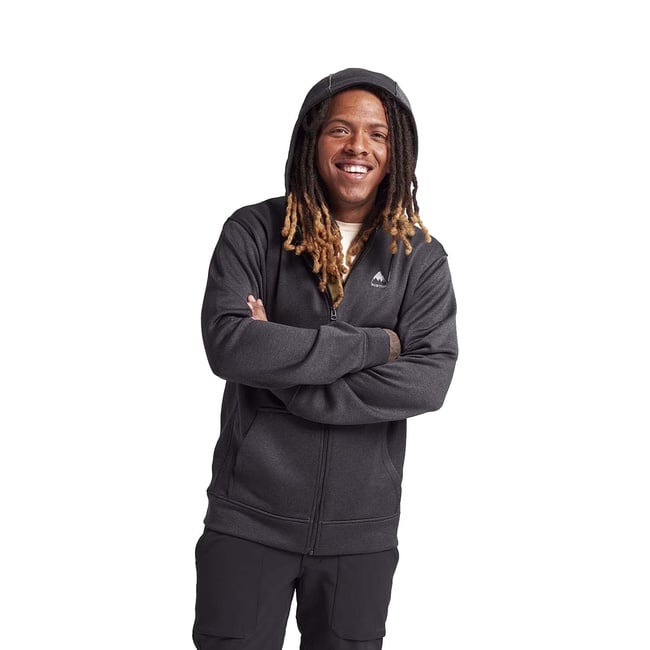  Burton Oak Full-zip Hoodie Erkek Siyah Sweatshirt