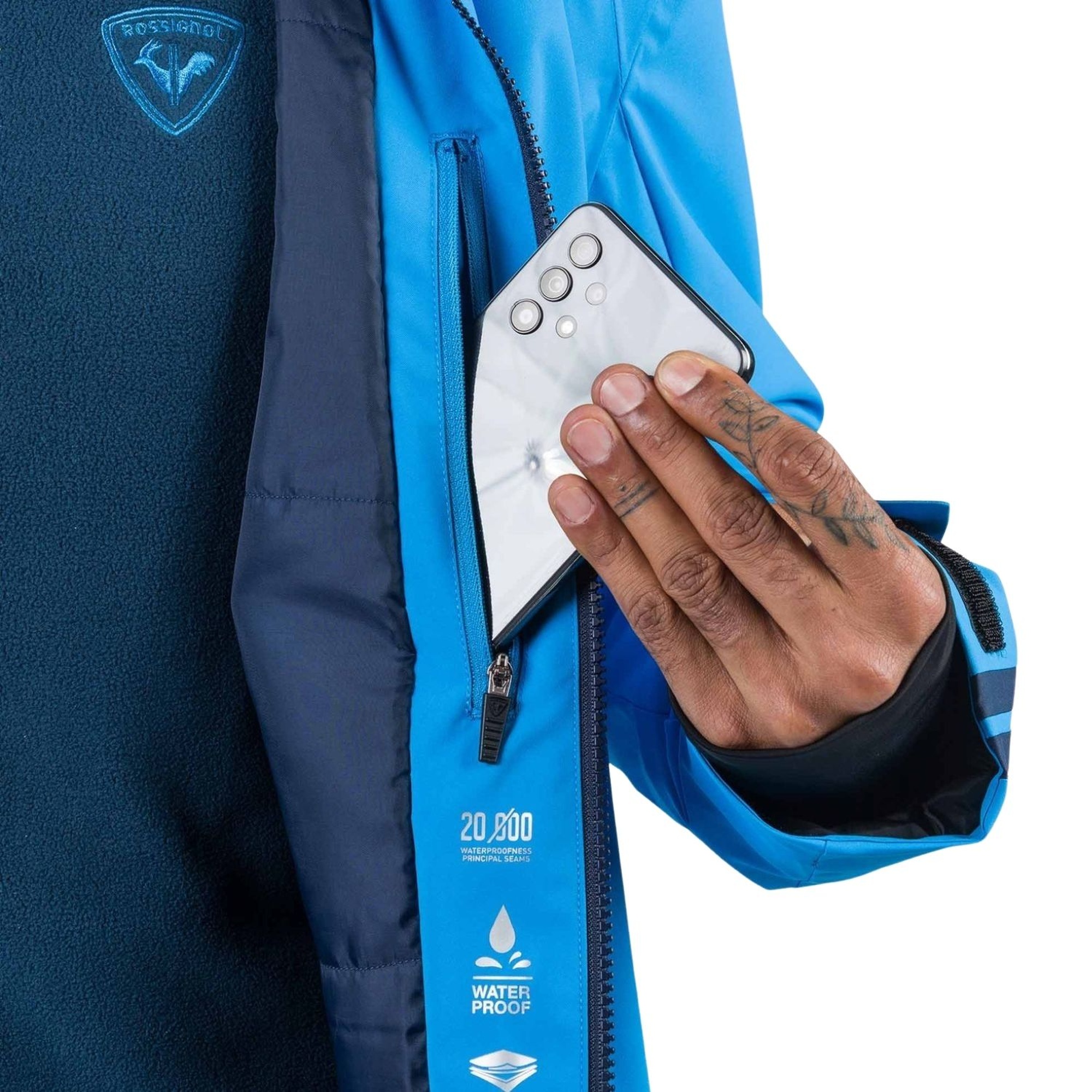 Rossignol Strawpile Erkek Mavi Kayak Ceketi