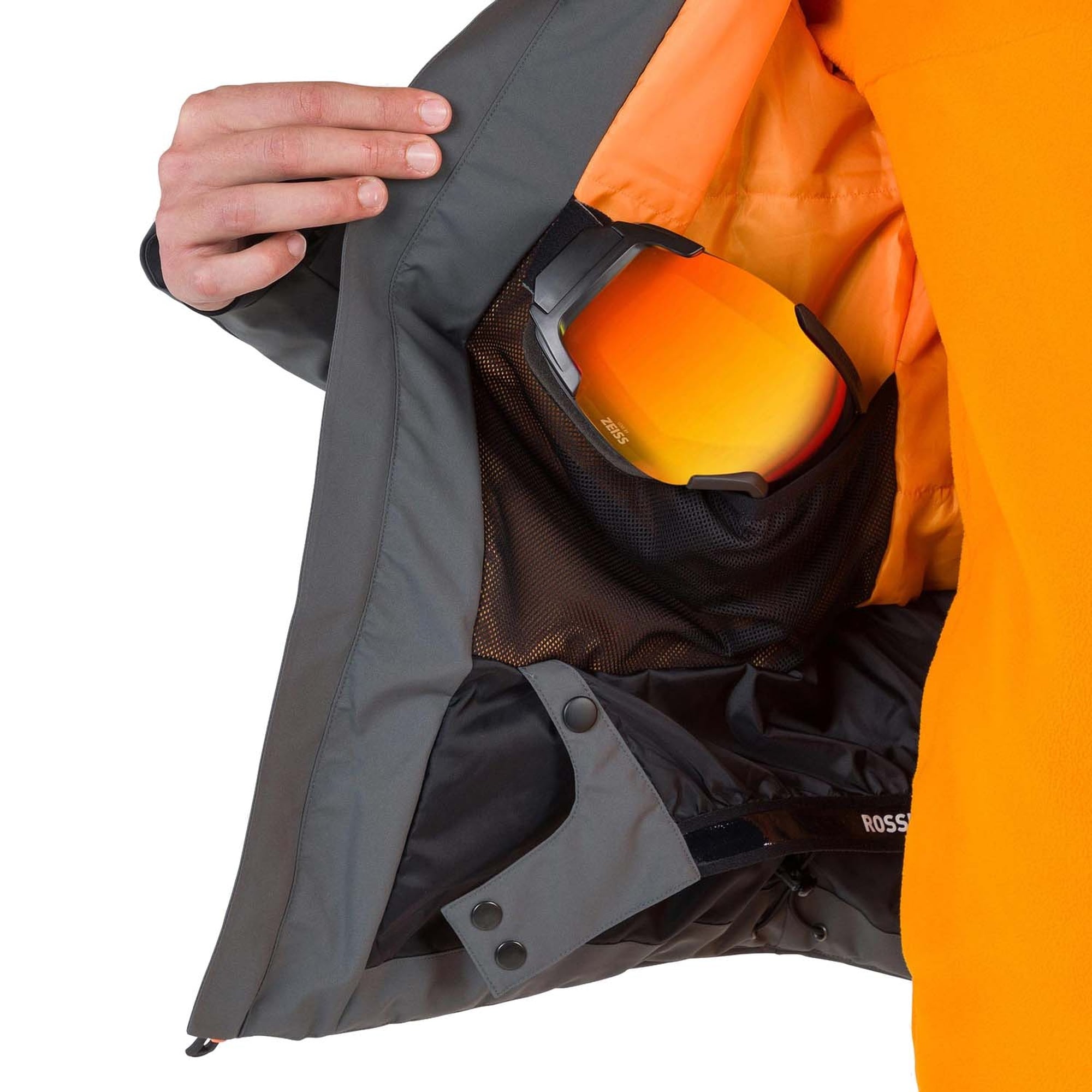 Rossignol Strawpile Erkek Gri Kayak Ceketi