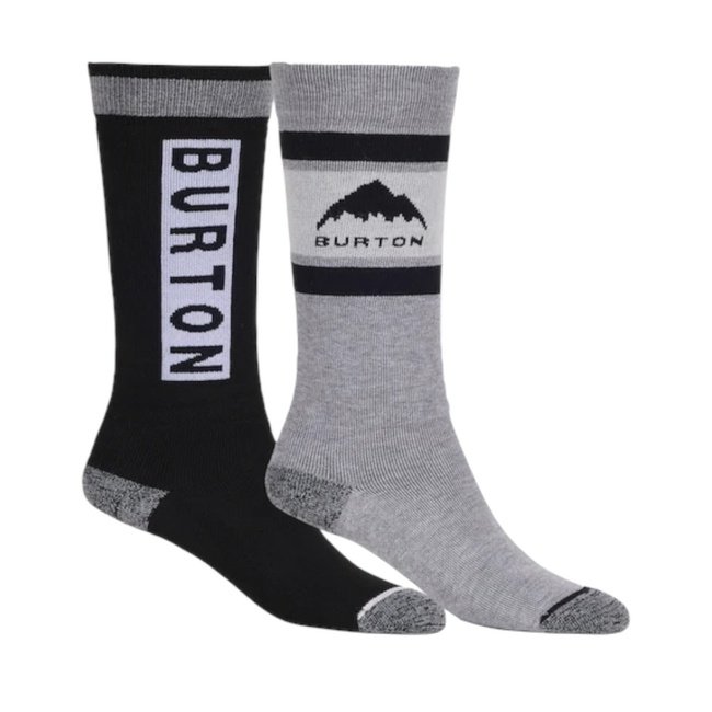  Burton Weekend Midweight Socks (2 Pack) Unisex Çocuk Siyah Kayak Çorabi
