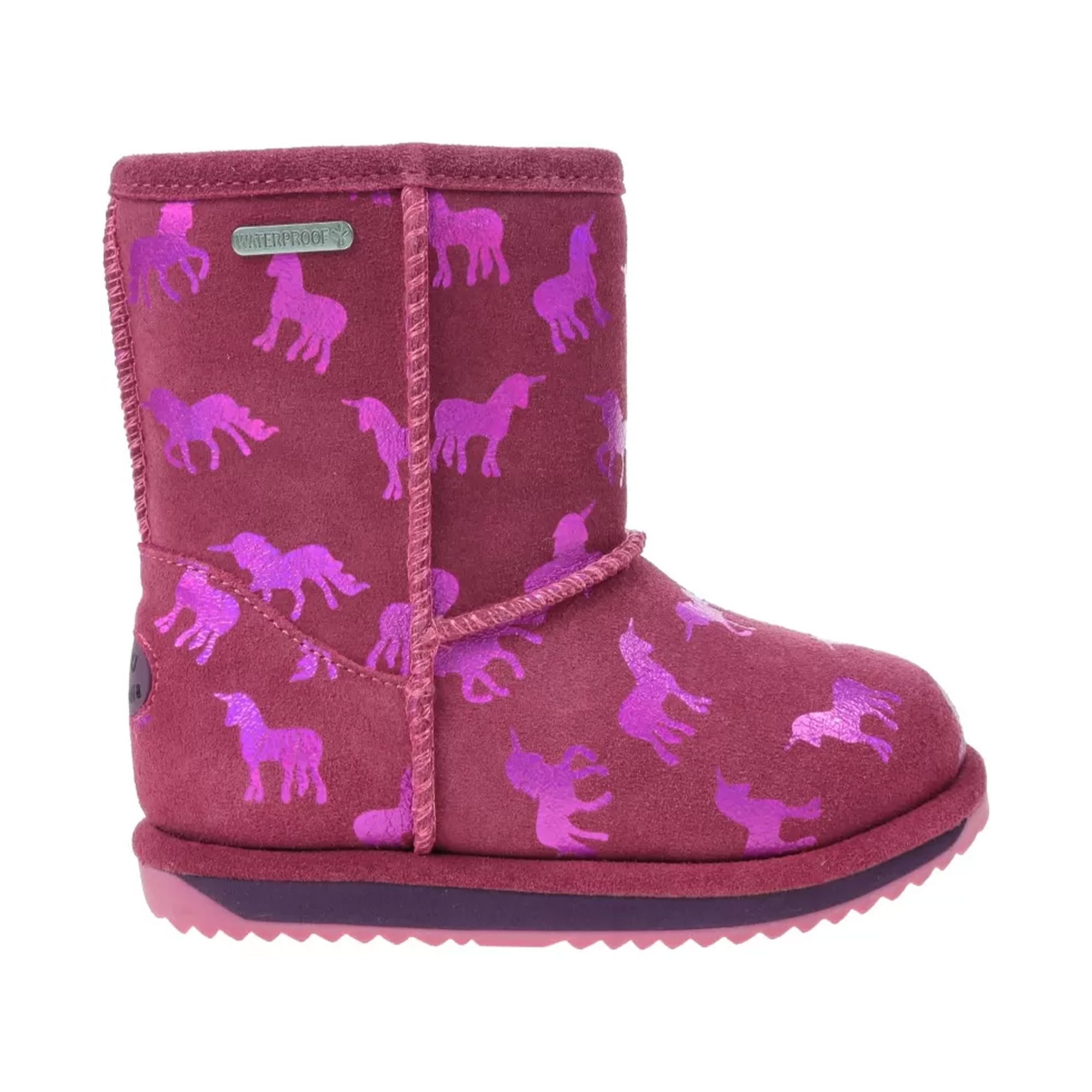 Emu Australia Rainbow Unicorn Brumby Unisex Çocuk Pembe Bot