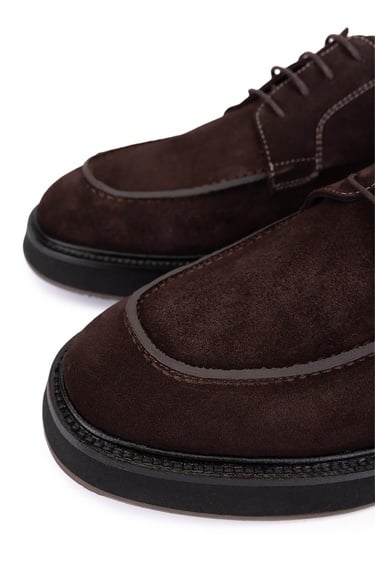  Tamer Tanca Erkek Hakiki Deri Kahverengi Süet Casual Ayakkabı