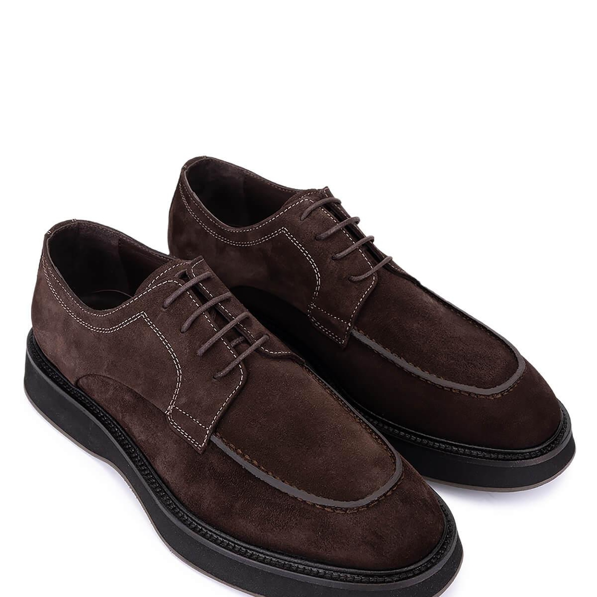 Tamer Tanca Erkek Hakiki Deri Kahverengi Süet Casual Ayakkabı