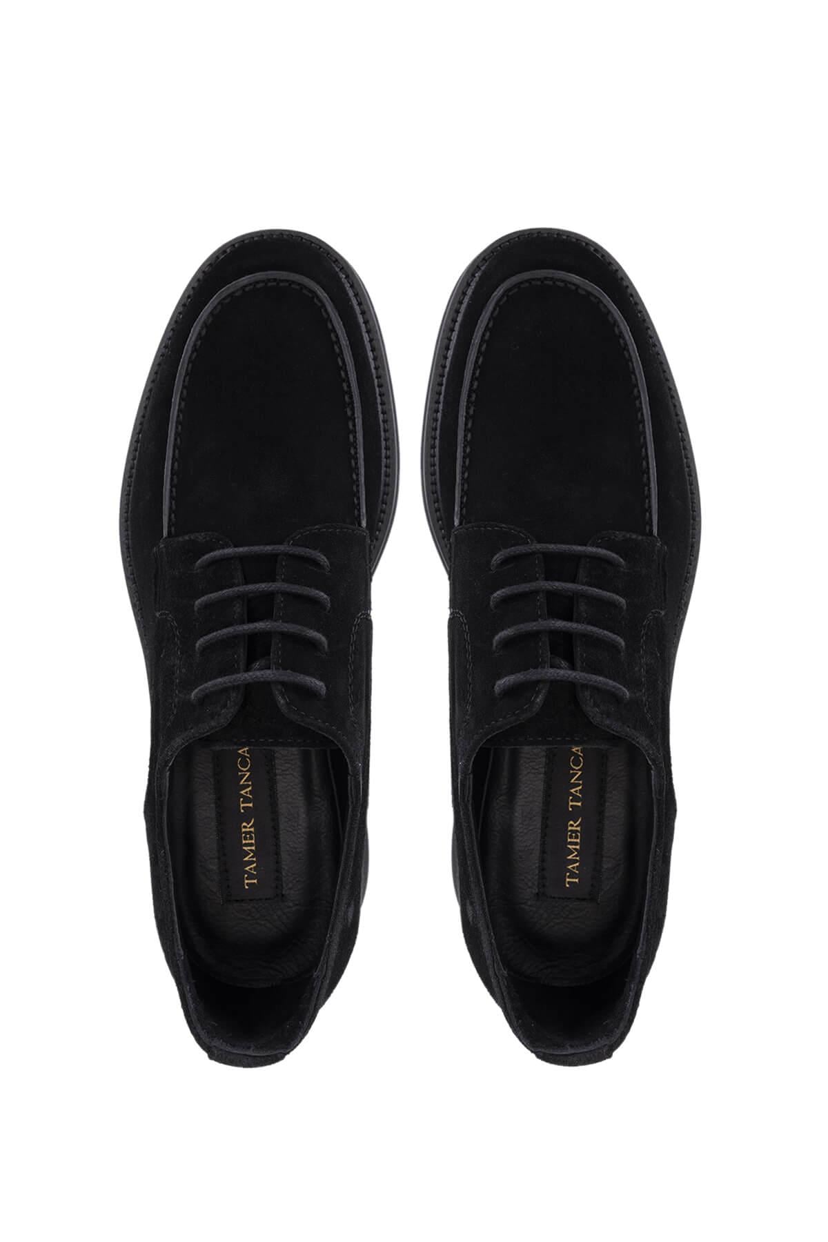 Tamer Tanca Tamer Tanca Erkek Hakiki Deri Siyah Süet Casual Ayakkabı | FashFed Siyah - 6. görsel