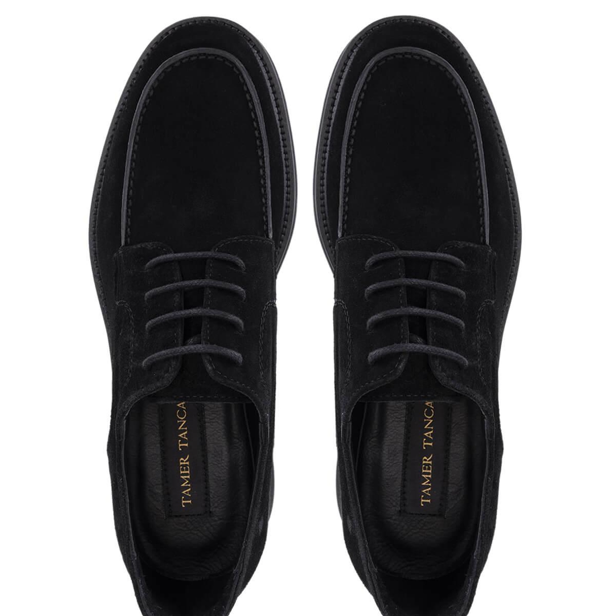 Tamer Tanca Erkek Hakiki Deri Siyah Süet Casual Ayakkabı