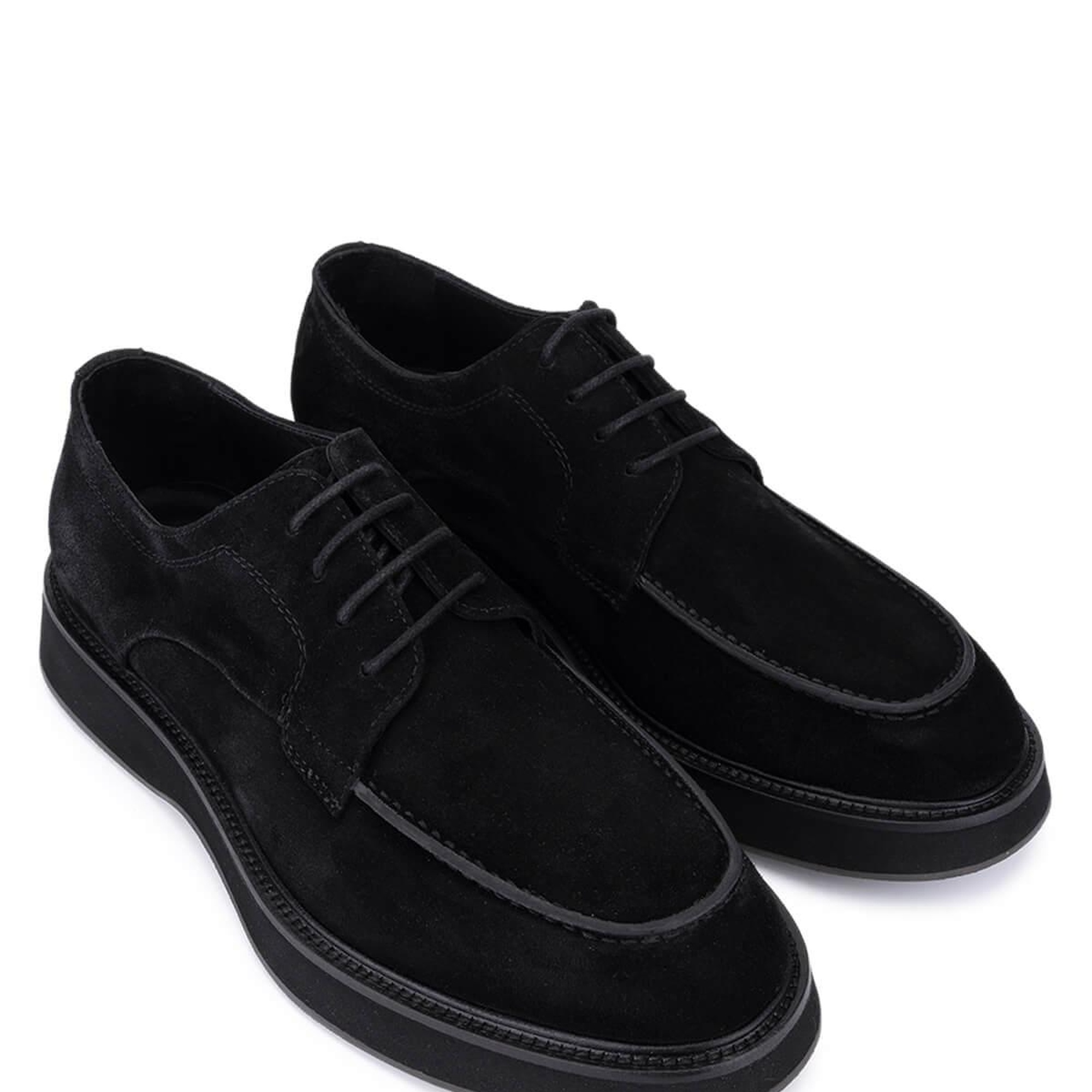 Tamer Tanca Erkek Hakiki Deri Siyah Süet Casual Ayakkabı