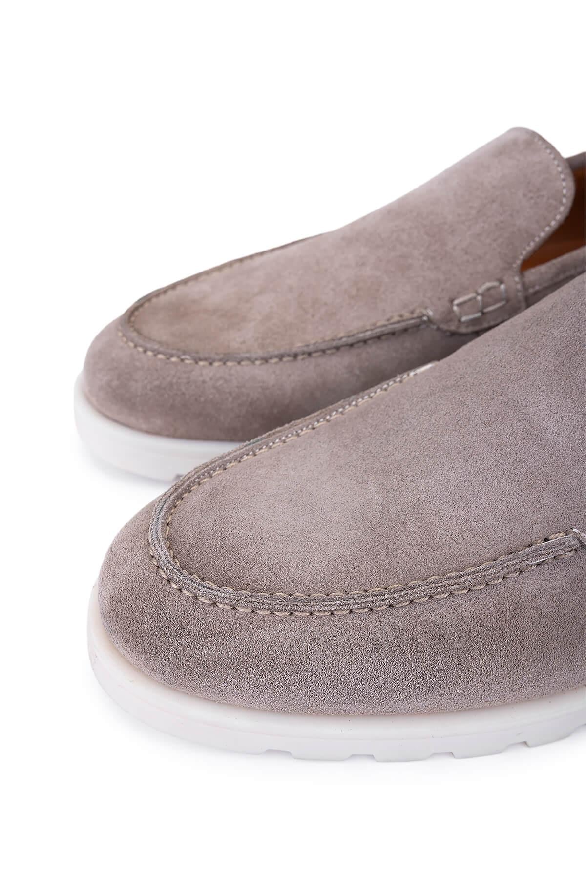 Tamer Tanca Tamer Tanca Erkek Hakiki Deri Bej Süet Loafer Ayakkabı Casual Ayakkabı | FashFed Bej - 3. görsel