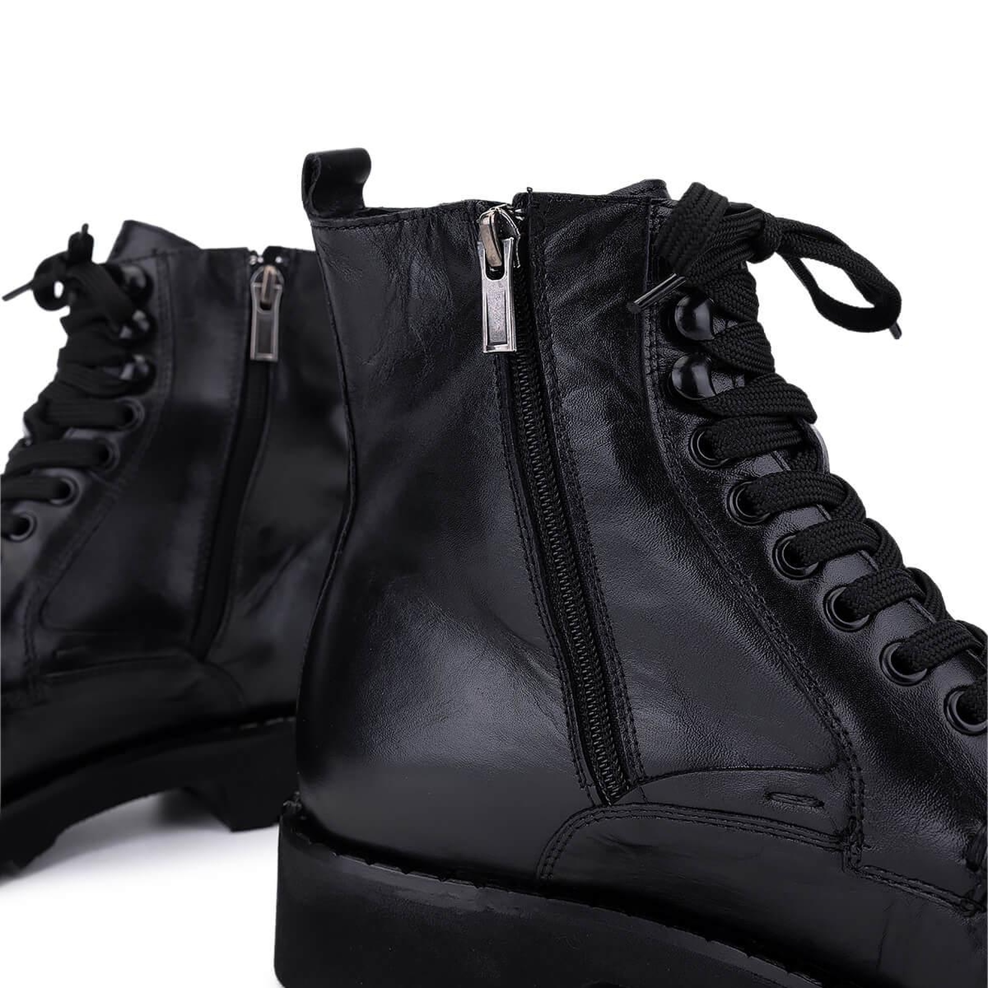 Tamer Tanca Erkek Hakiki Deri Siyah Casual Bot