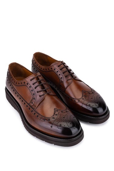  Tamer Tanca Erkek Hakiki Deri Taba Casual Ayakkabı