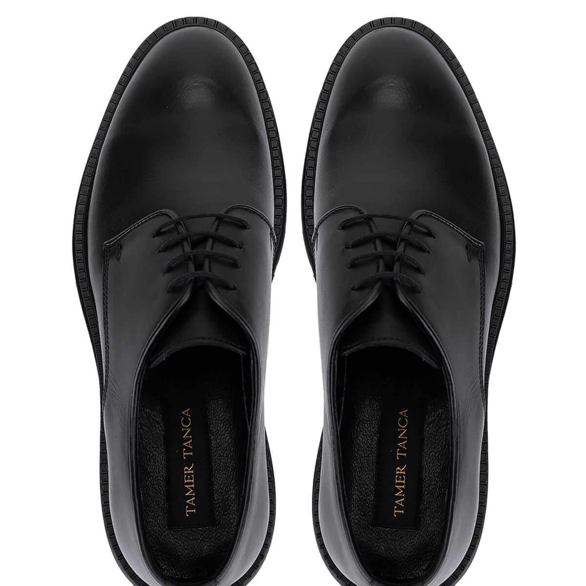 Tamer Tanca Erkek Hakiki Deri Siyah Antik Klasik Ayakkabı