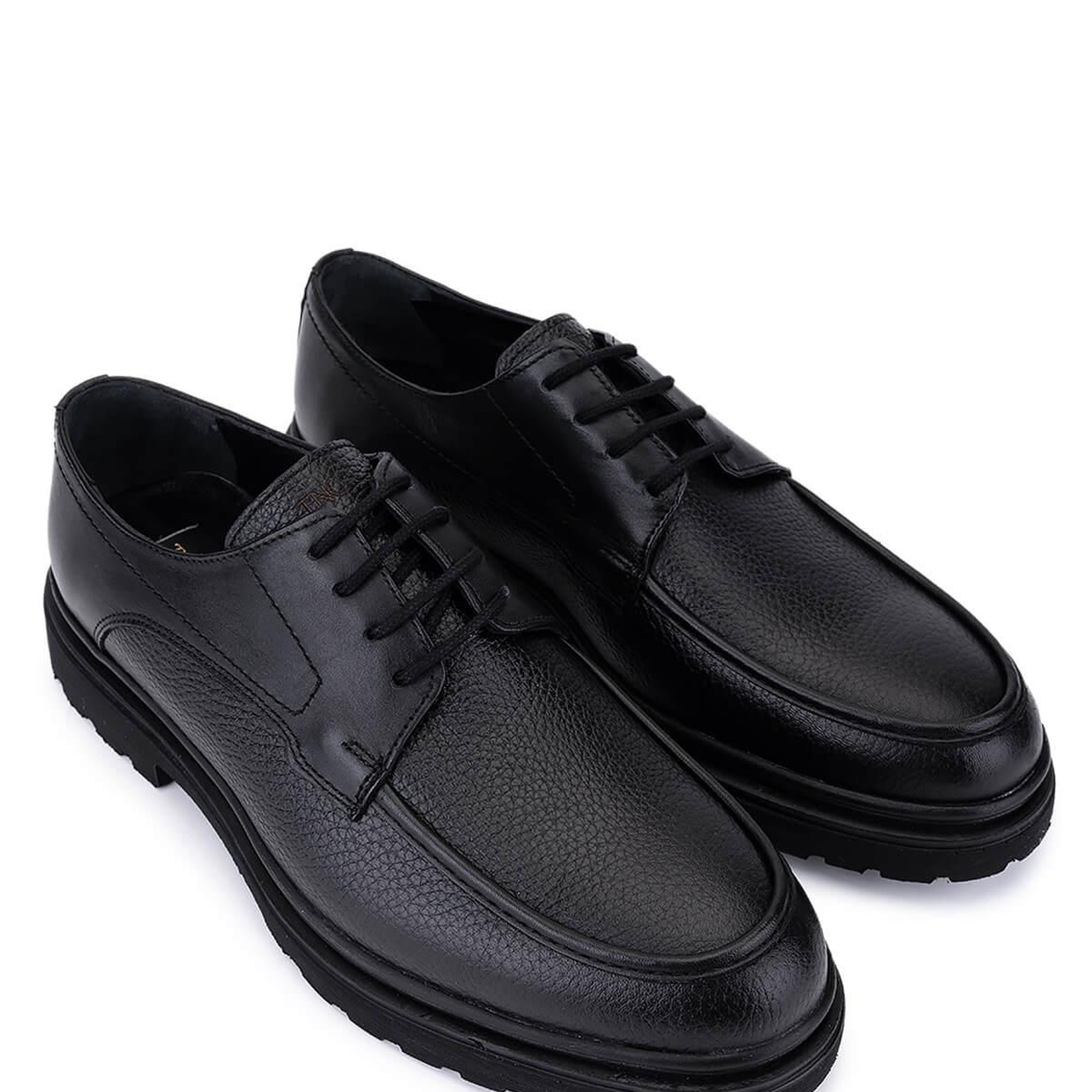 Tamer Tanca Erkek Hakiki Deri Siyah Casual Ayakkabı