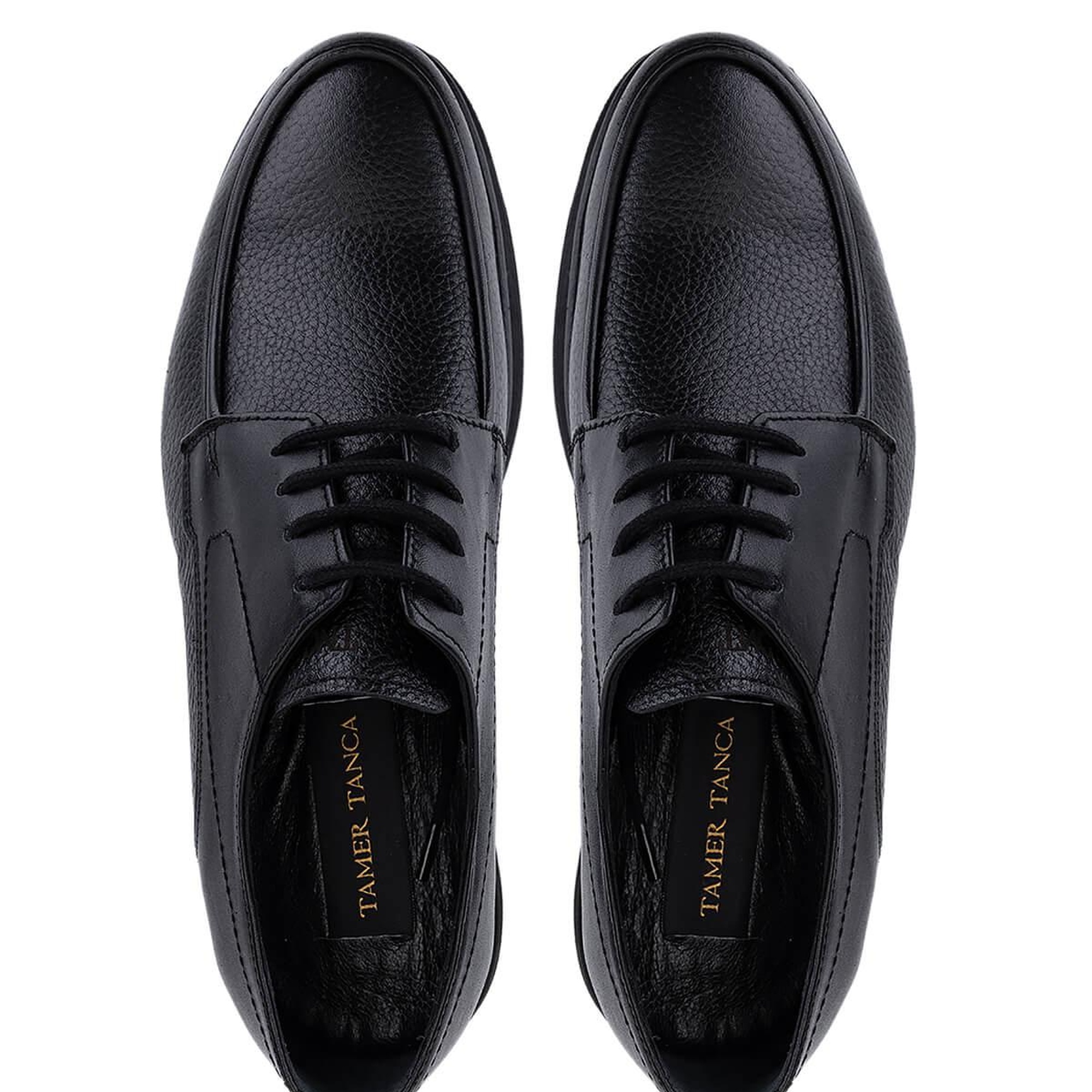 Tamer Tanca Erkek Hakiki Deri Siyah Casual Ayakkabı