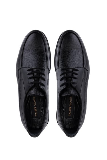  Tamer Tanca Erkek Hakiki Deri Siyah Casual Ayakkabı