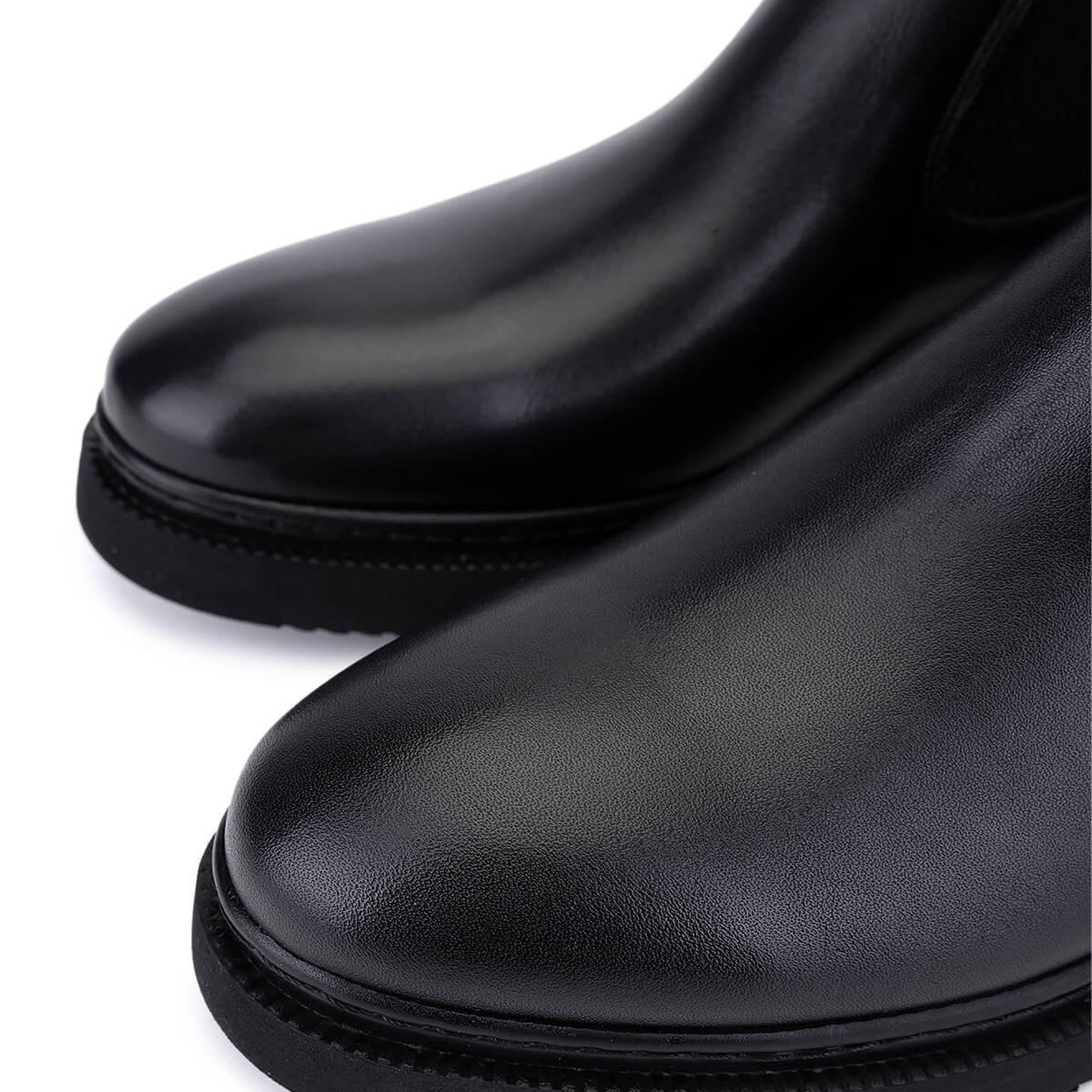 Tamer Tanca Erkek Hakiki Deri Siyah Casual Bot