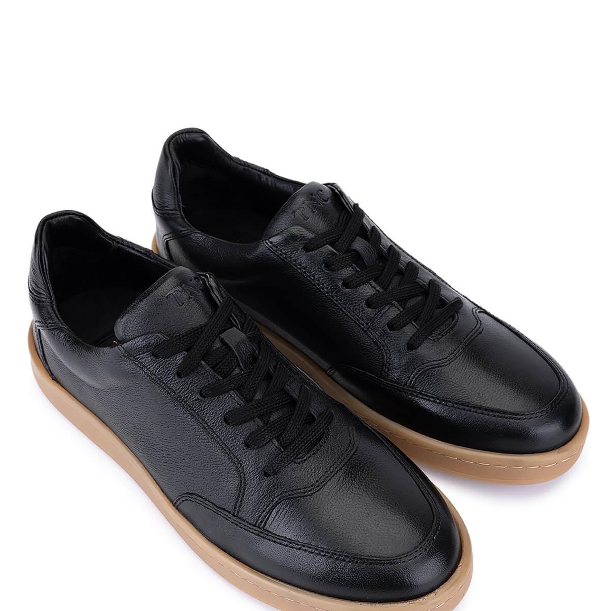 Tamer Tanca Erkek Hakiki Deri Siyah Casual Ayakkabı