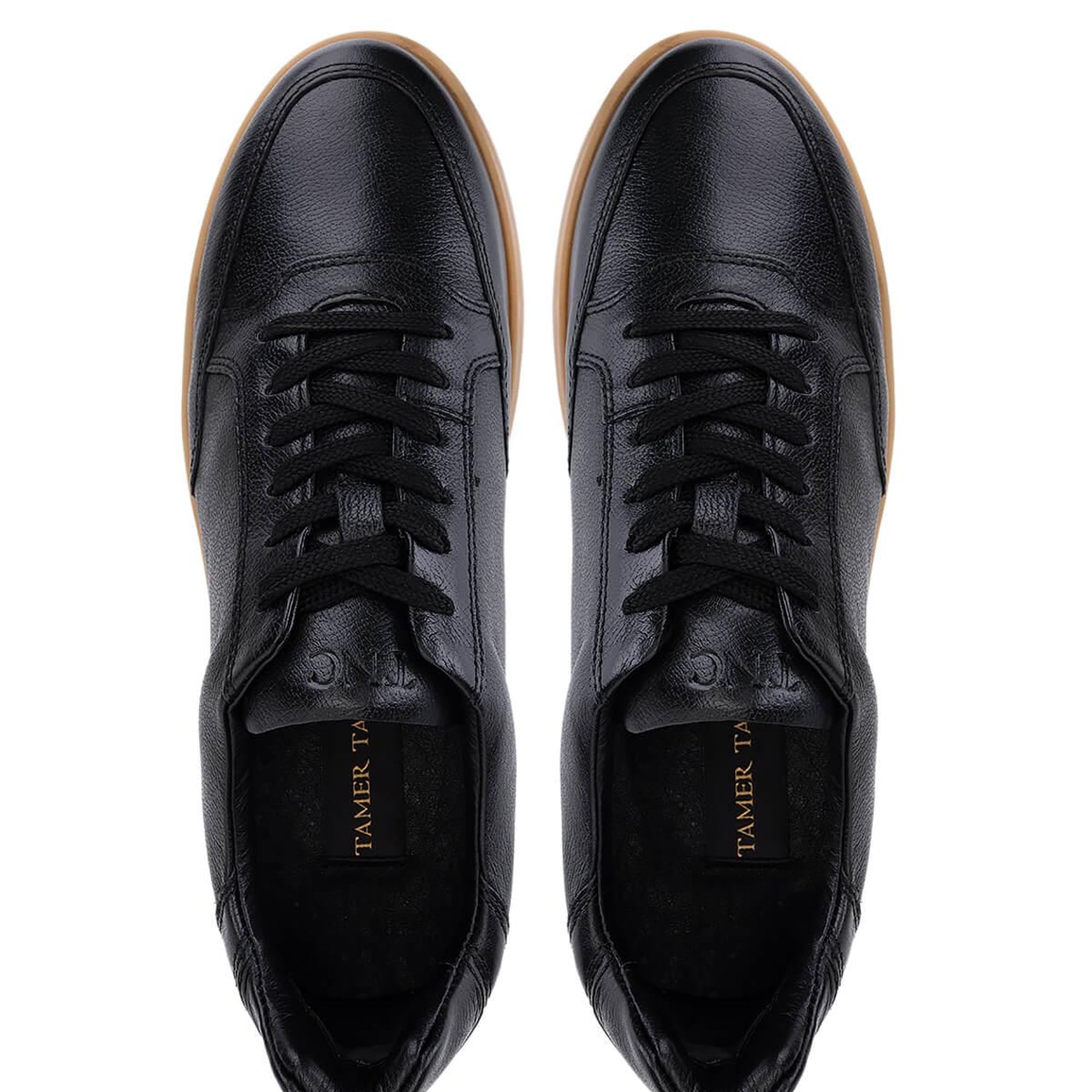 Tamer Tanca Erkek Hakiki Deri Siyah Casual Ayakkabı