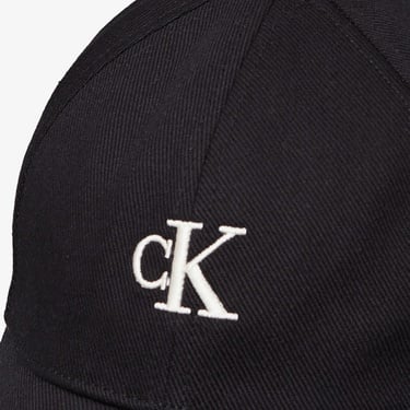  Calvin Klein Embroidered Monogram Kadın Siyah Şapka