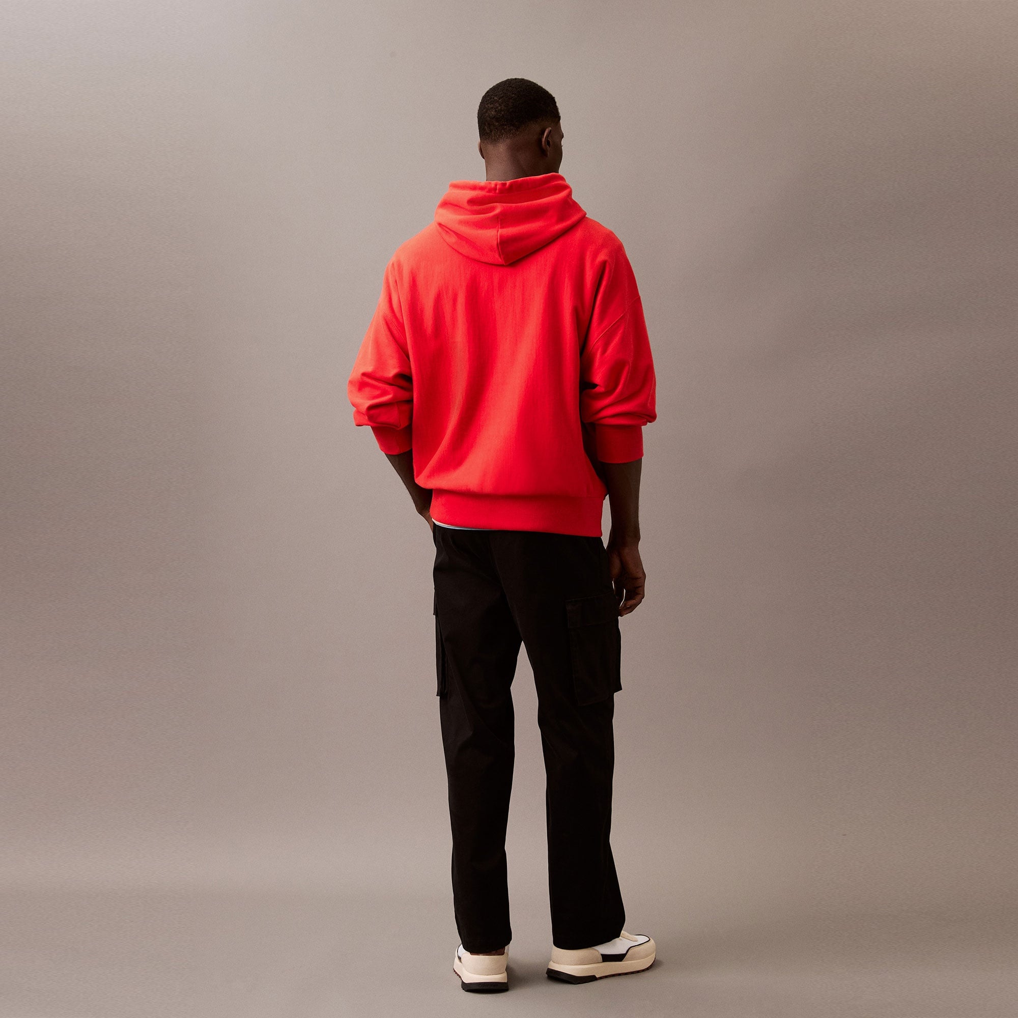 Calvin Klein Cotton Pull On Straight Cargo Erkek Siyah Pantolon